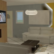 salon moderne 3D réaliste