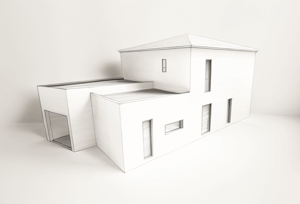 3D maison permis de construire