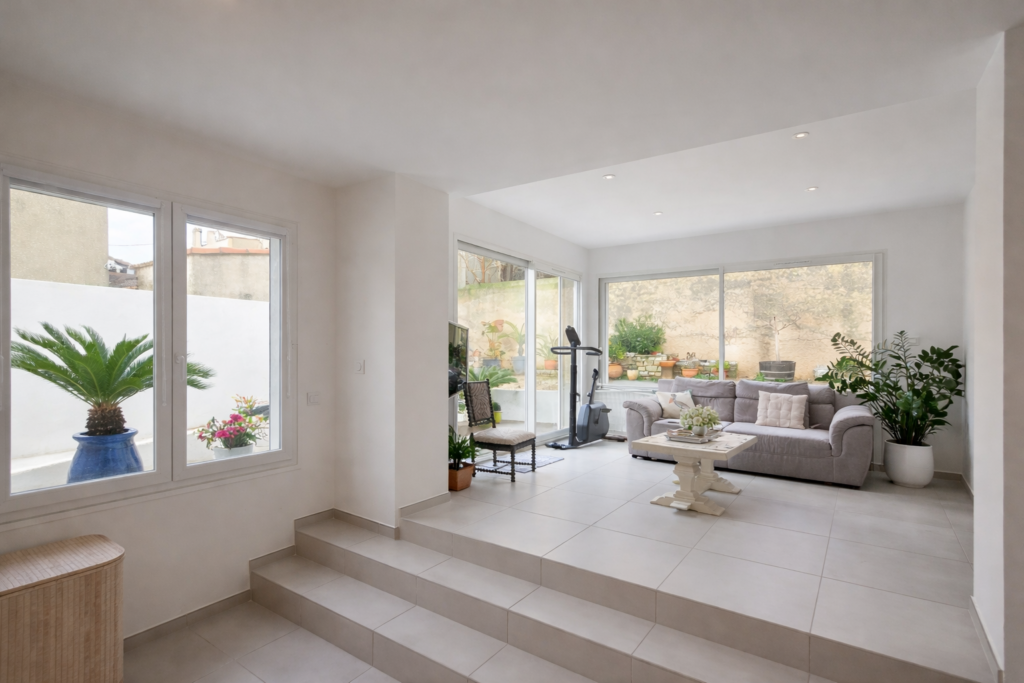 extension maison récupérant abri extérieur pièce de vie ouverte sur jardin Aix-en-Provence