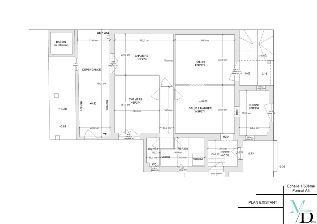 plan maison avant extension récupération abri architecte intérieur