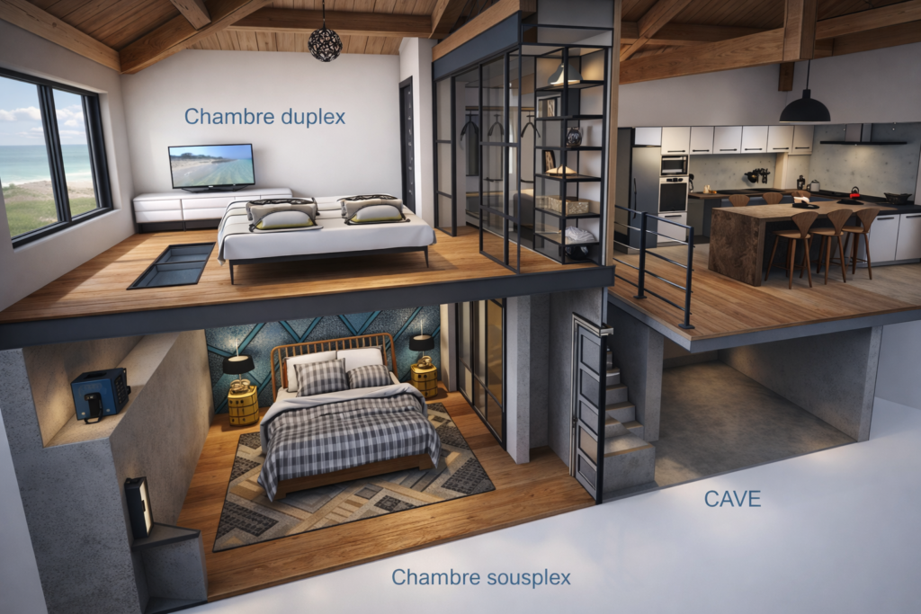 3D réaliste, plan de coupe, présentation projet