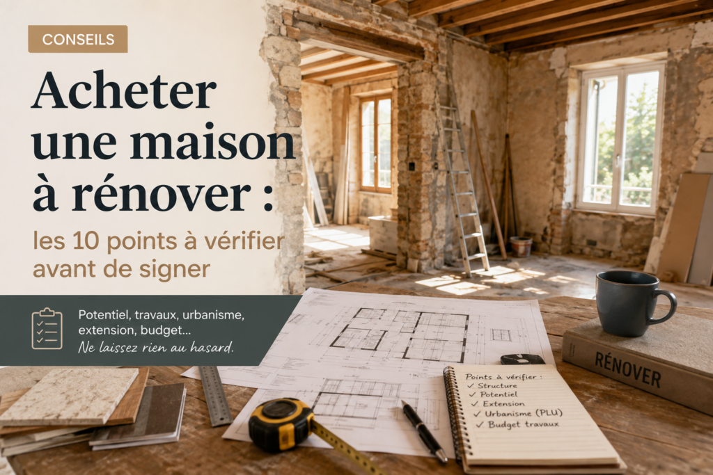 Maison à rénover à vérifier avant un achat immobilier